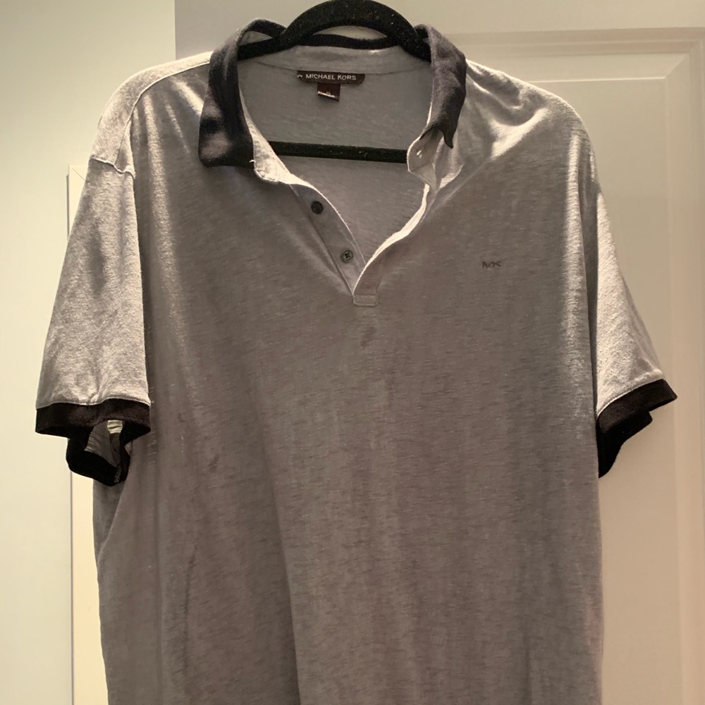 Gray  XL Michael Kors Short Sleeve Polo